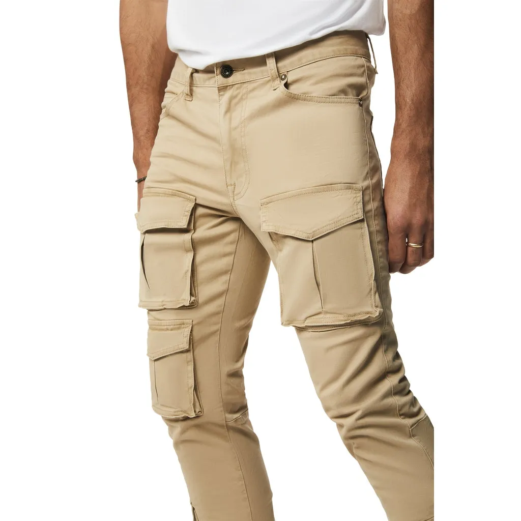 10 Pocket Slim Twill Pants - Khaki