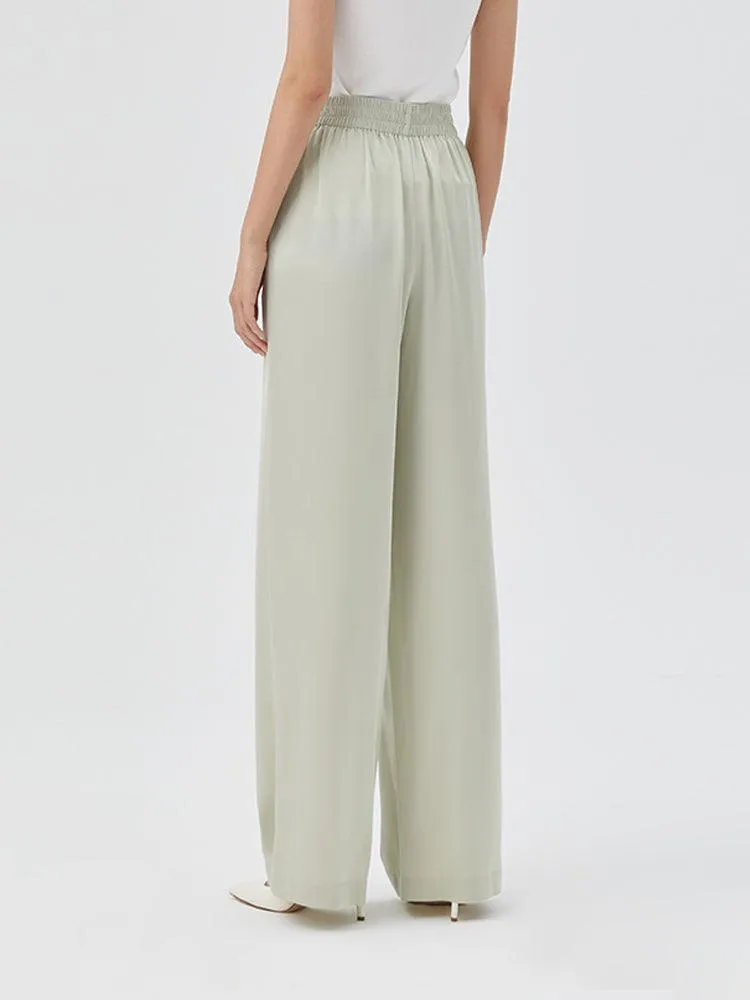 22 Momme Silk Straight Pants