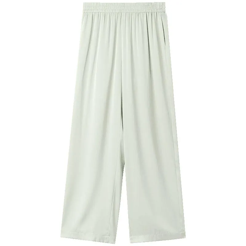 22 Momme Silk Straight Pants