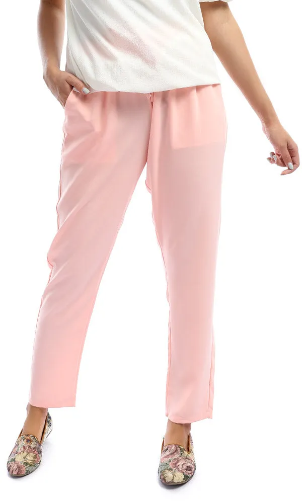 47969 Solid Regular Salmon Pants