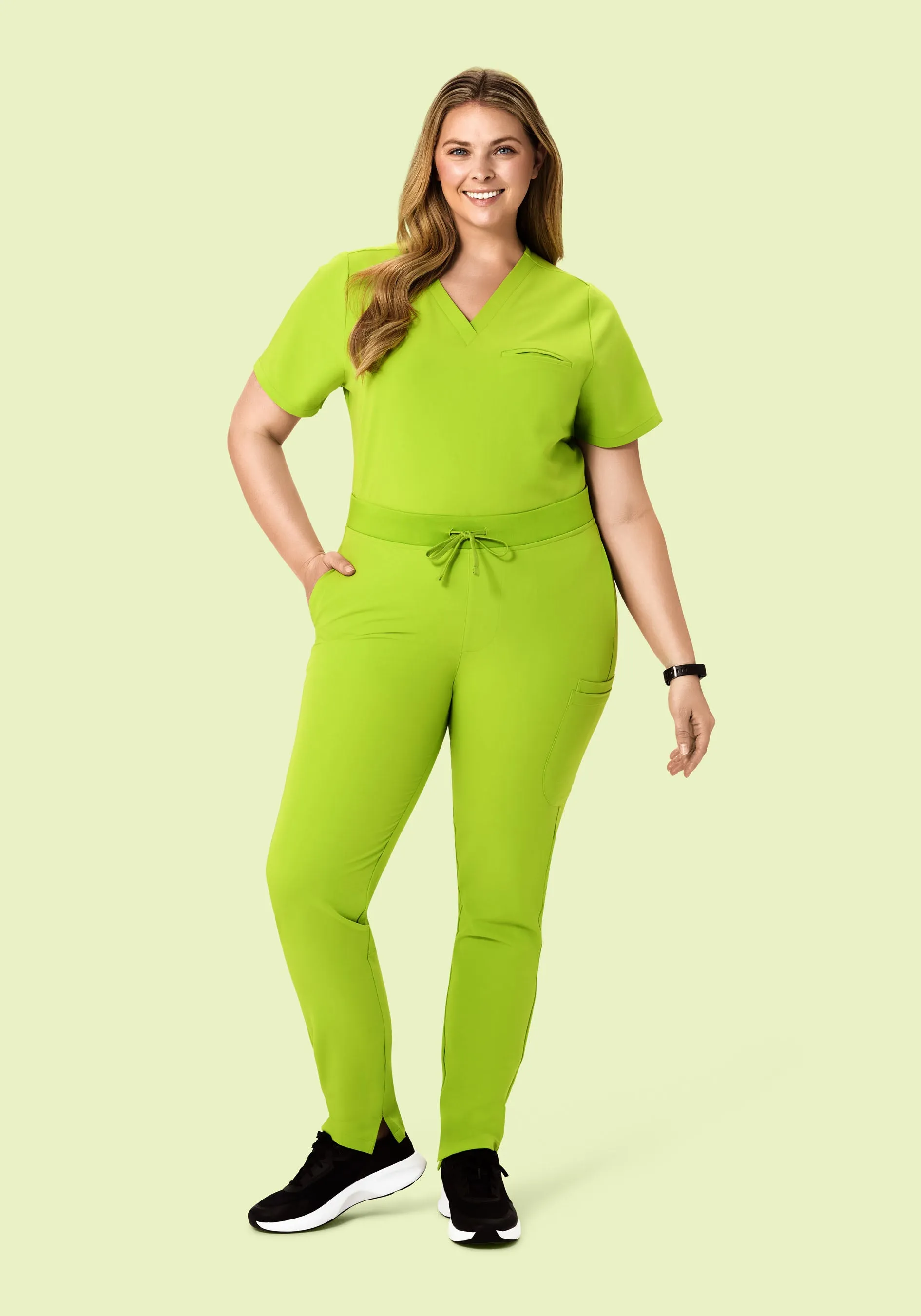 6 Pocket Slim Pants Apple Green