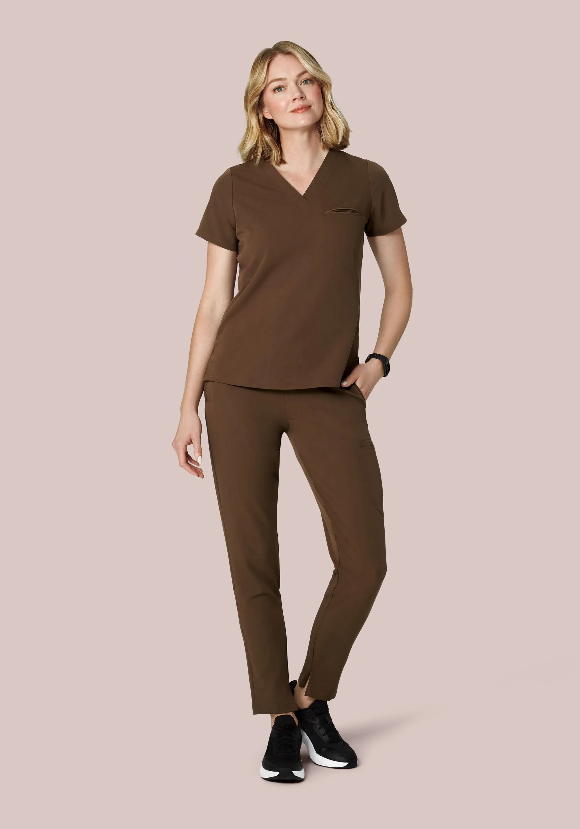 6 Pocket Slim Pants Chocolate Brown