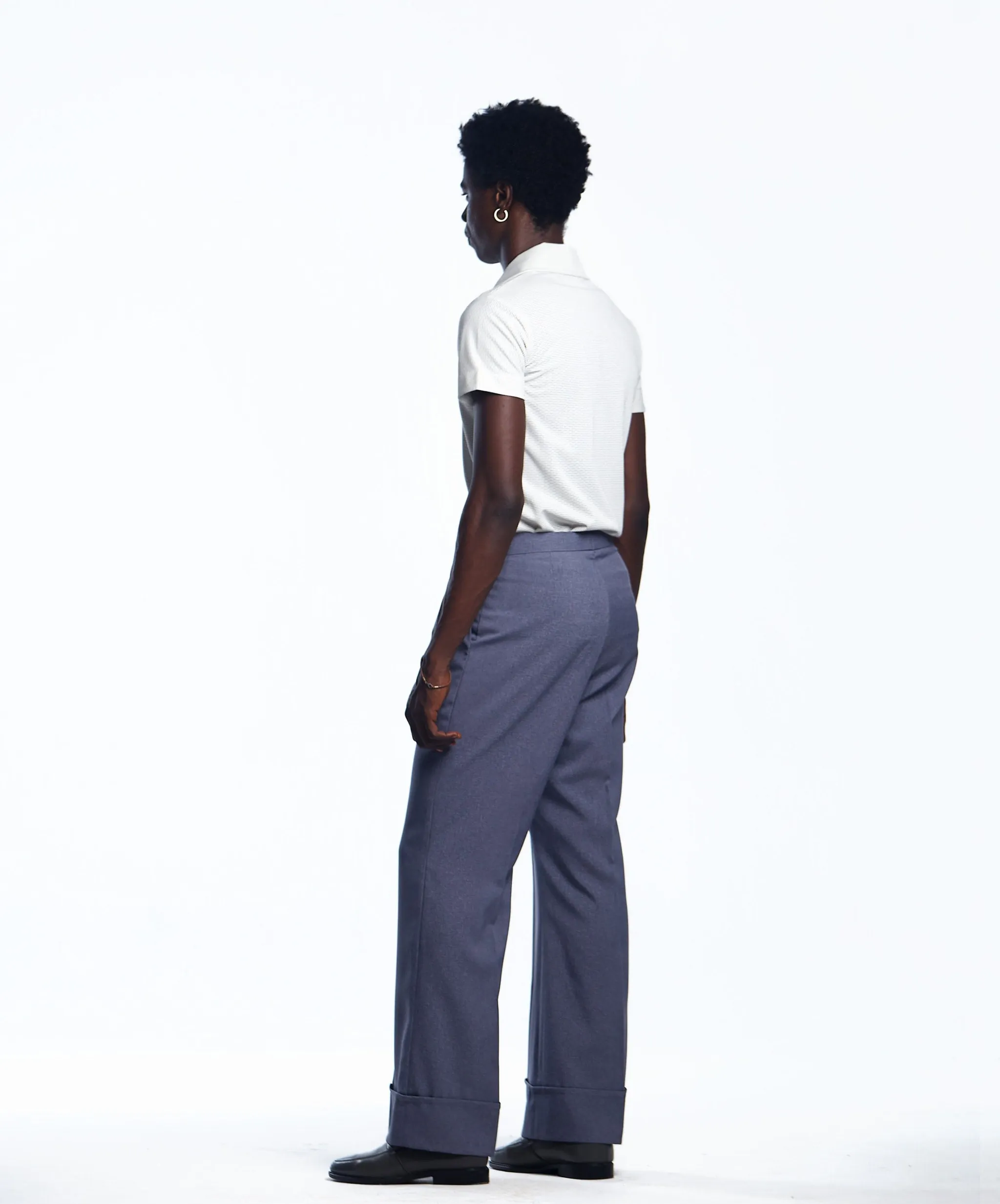 AJABENG VIS-A-VIS Cotton Blend Bell Bottom Pants