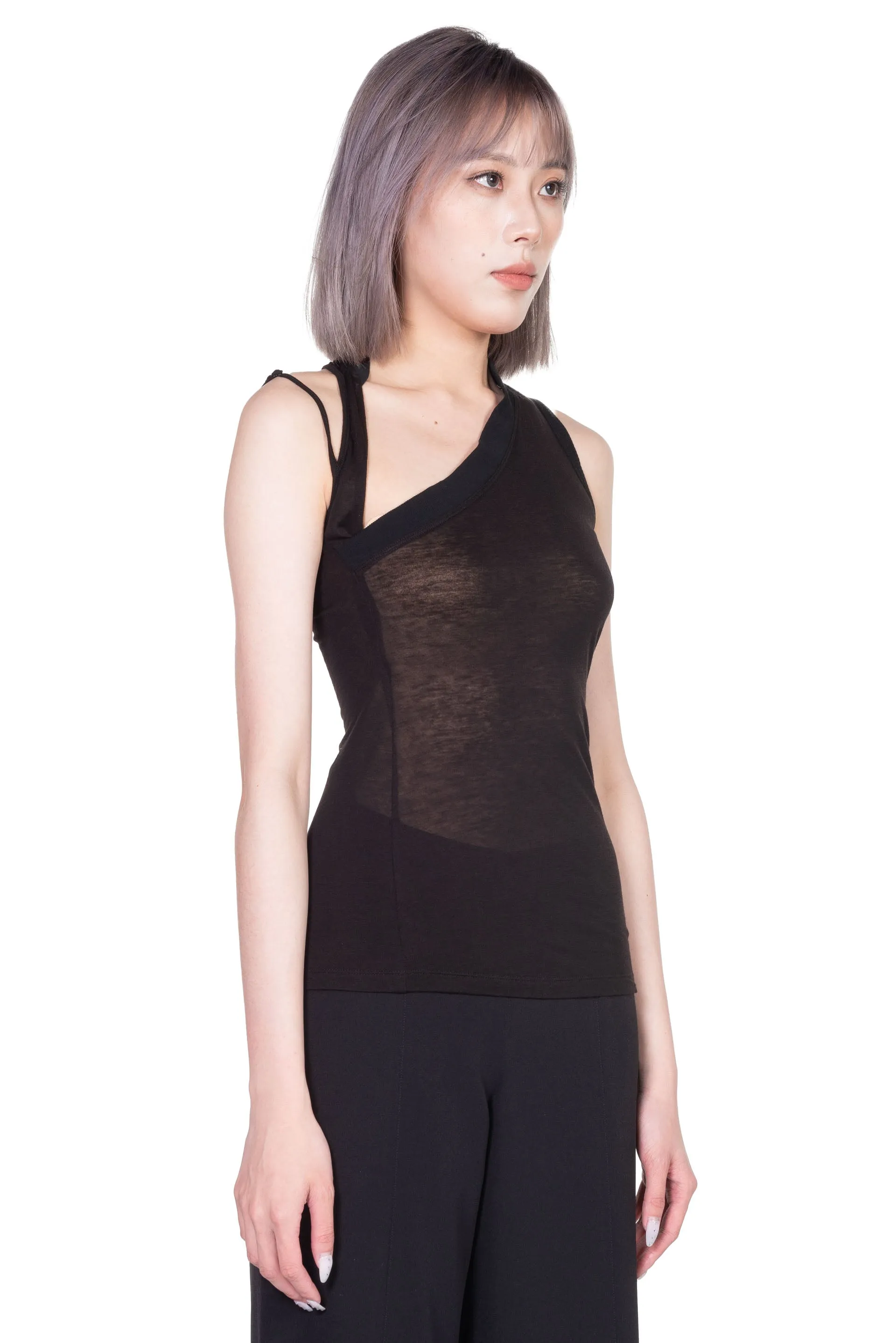 Asymmetric Knitted Vest