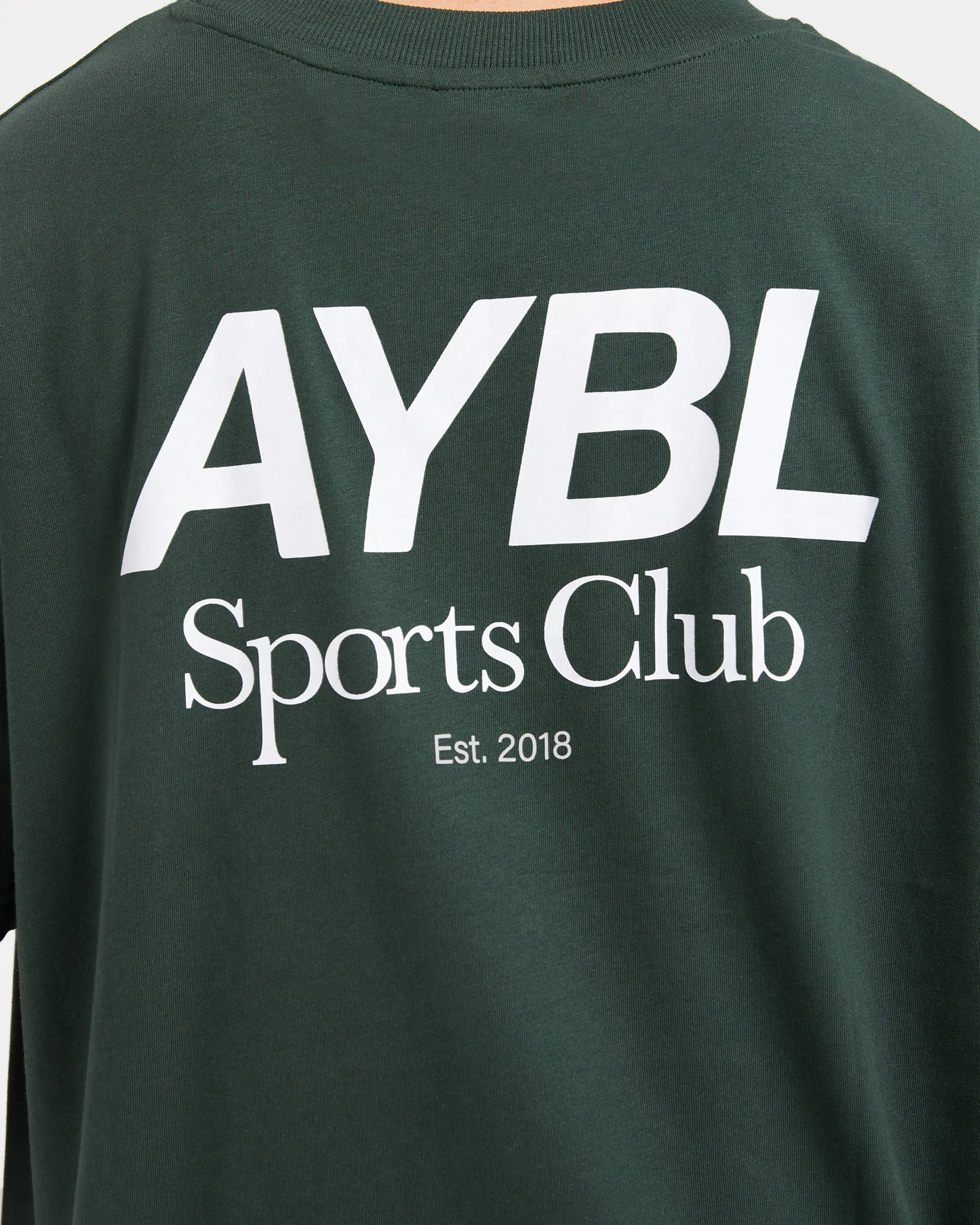 AYBL Sports Club Oversized T Shirt - Forest Green