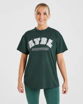 AYBL Sports Oversized T Shirt - Forest Green