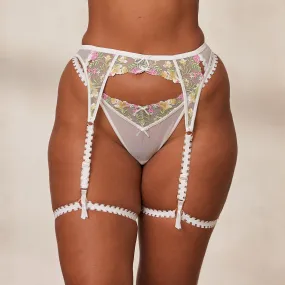 Azalea Intimates Thong & Suspender Belt (Set) - White