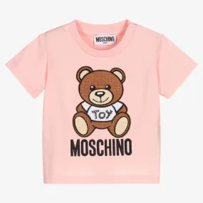 Baby Boy & Girls Pink Cotton T-Shirts