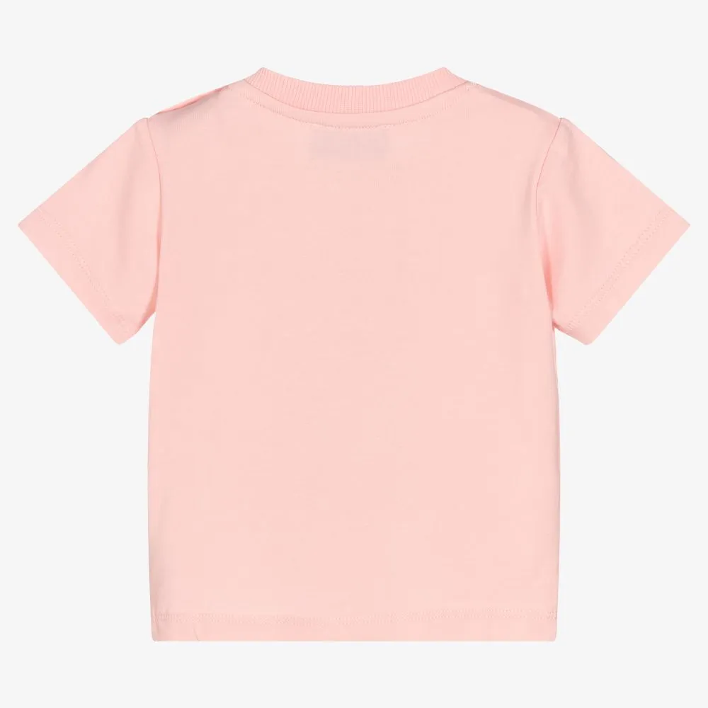 Baby Boy & Girls Pink Cotton T-Shirts