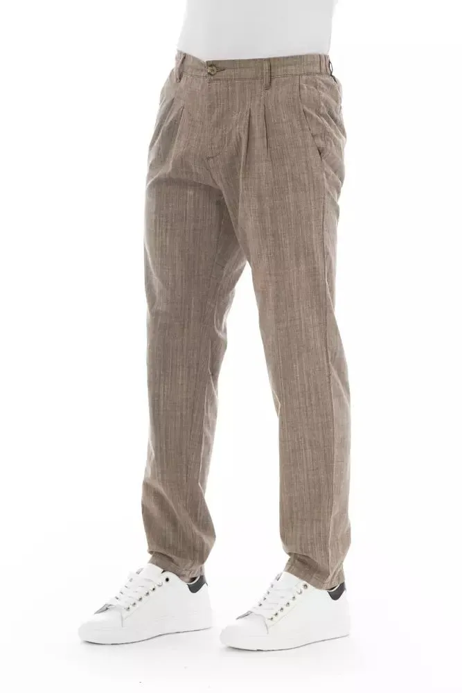 Baldinini Trend Beige Cotton Men Chino Pants