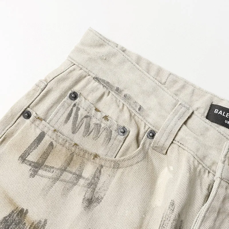 Balenciaga Graffiti Denim Pants