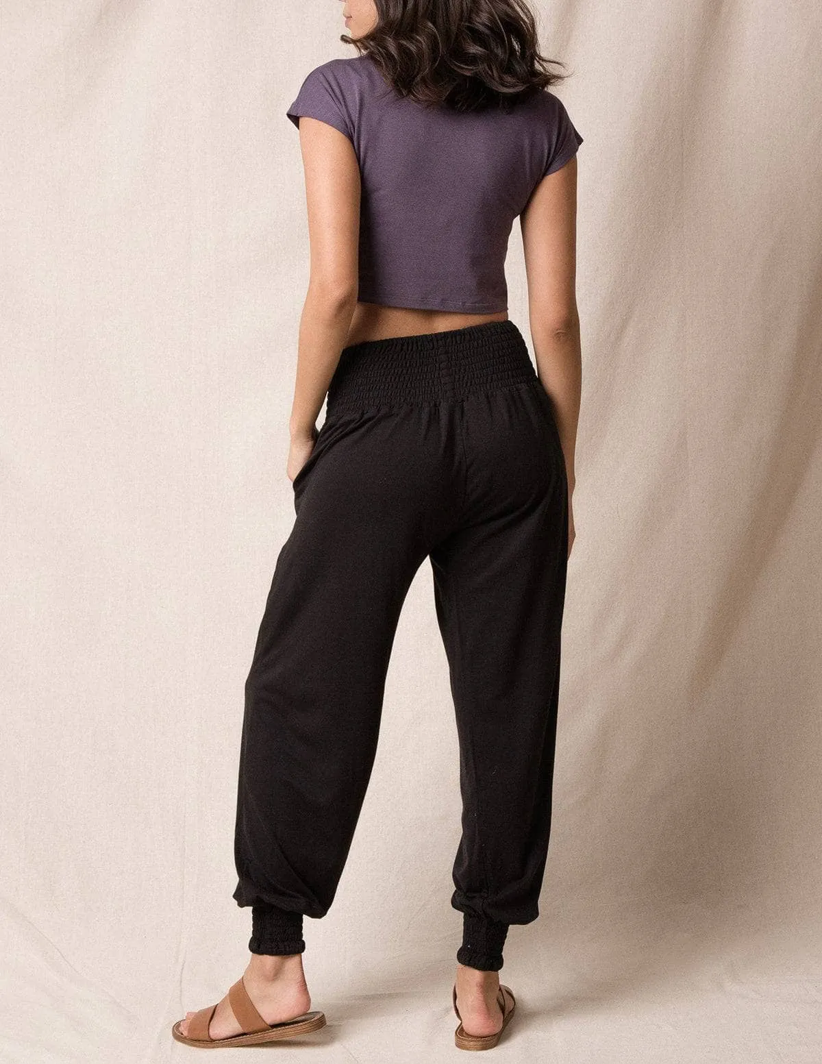 Bamboo / Organic Cotton Taj Pocket Pants - Black