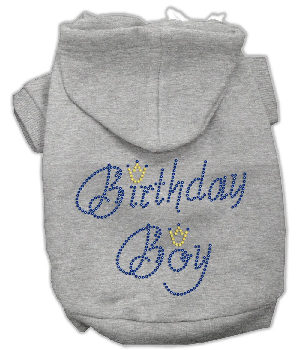 Birthday Pet Dog & Cat Hoodie Rhinestone, "Birthday Boy"