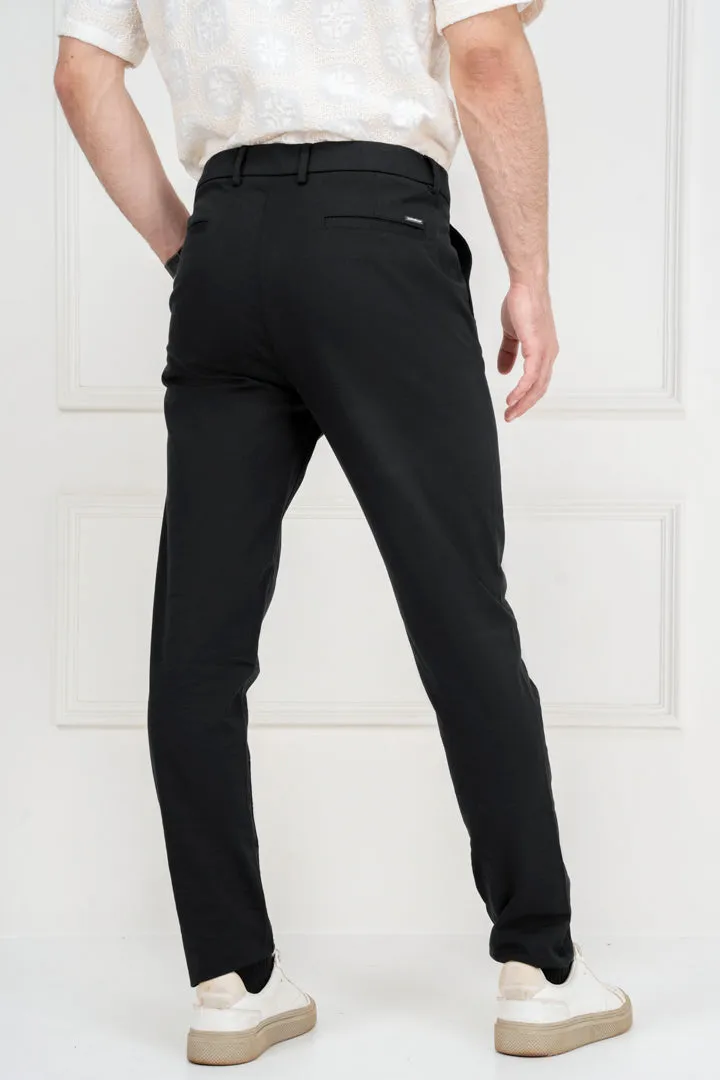 Black Slim Fit Stretch Chino Pants