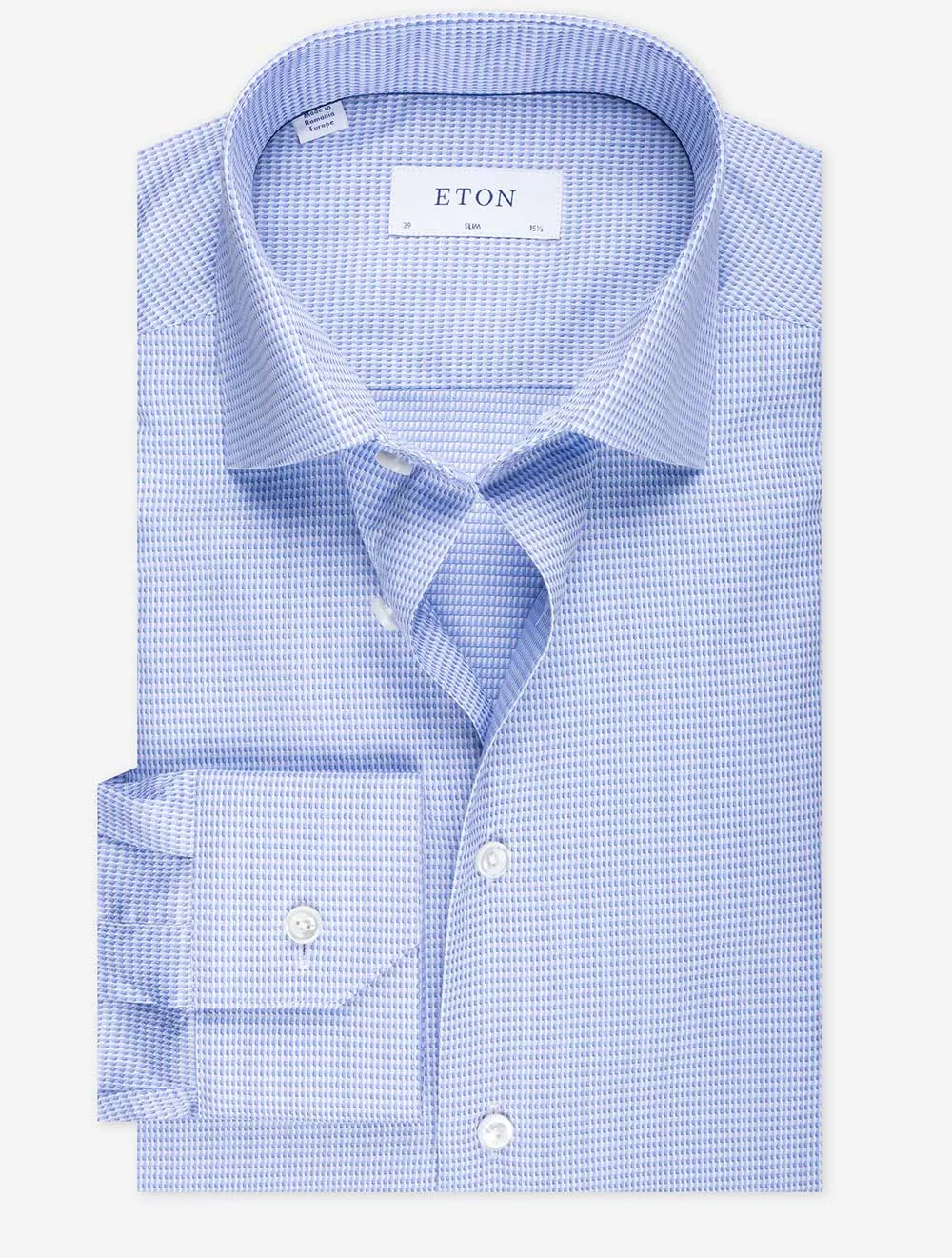 Blue Puppytooth Slim Shirt