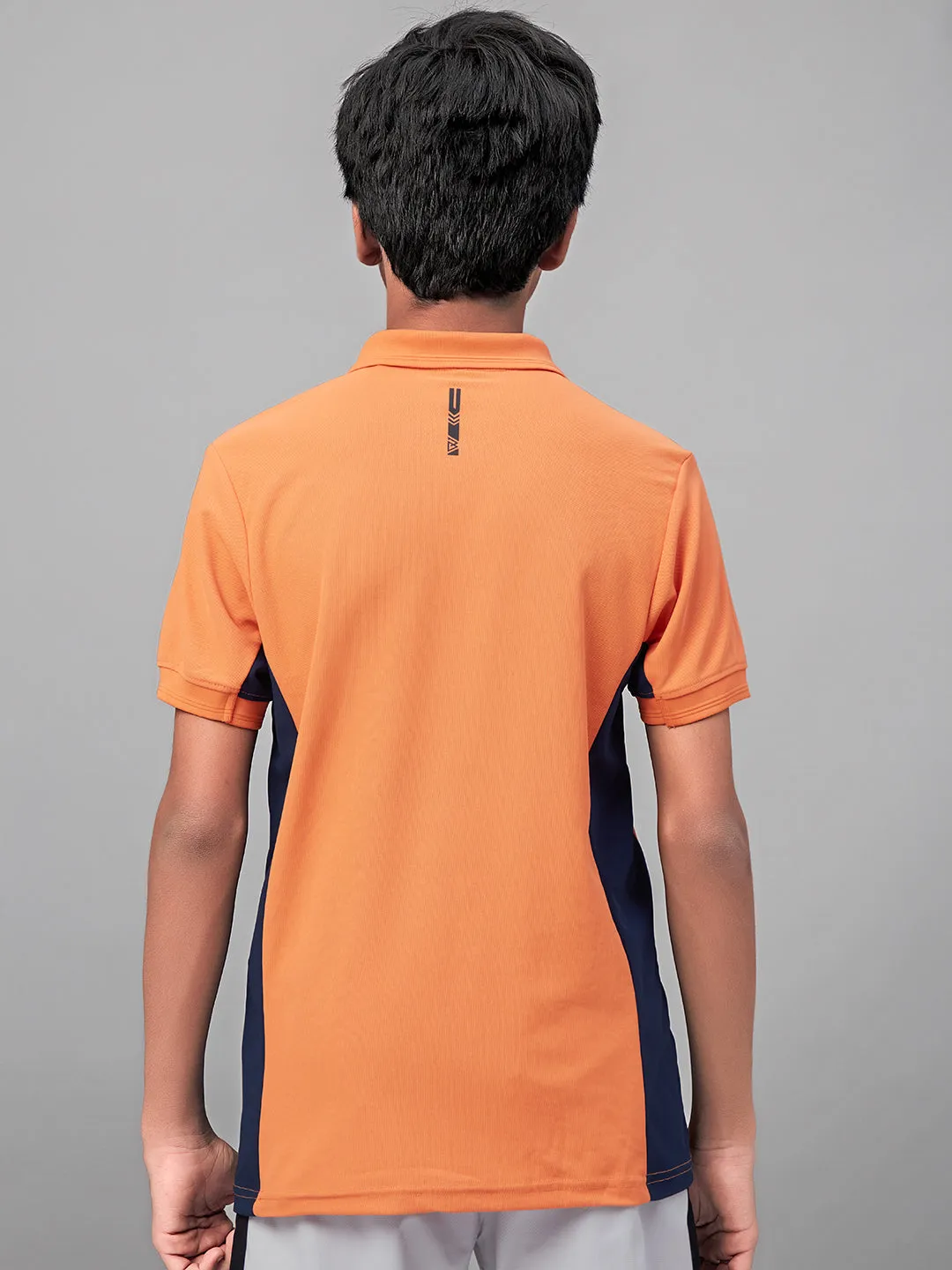 Boys Solid Slim Fit Polo Sports T-shirt with MATPIQ