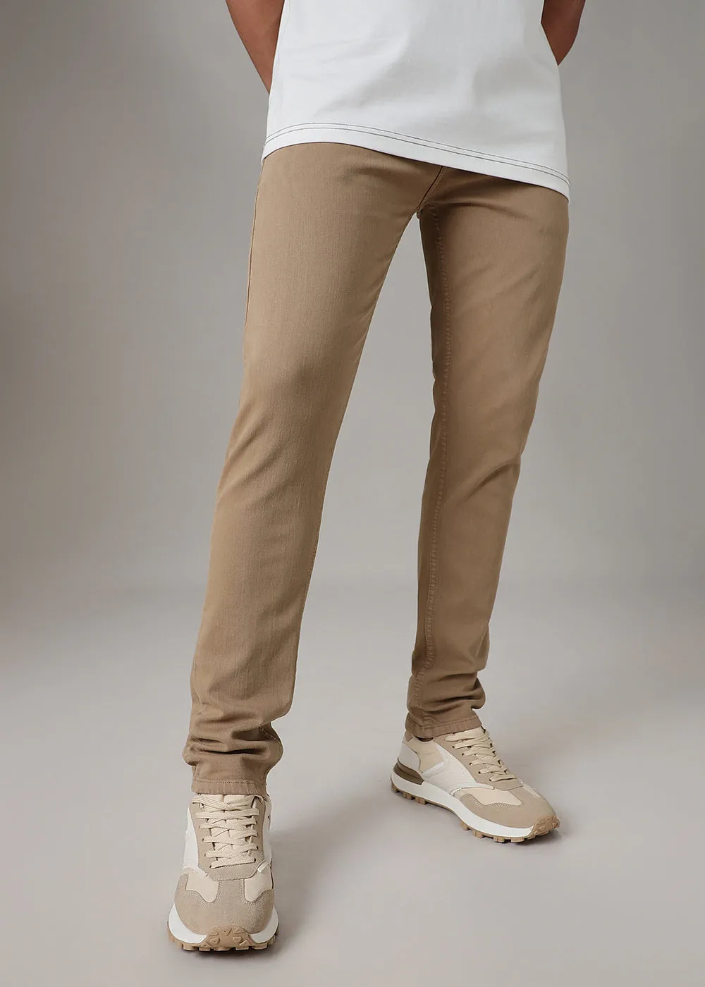 Brown Slim Fit Denim