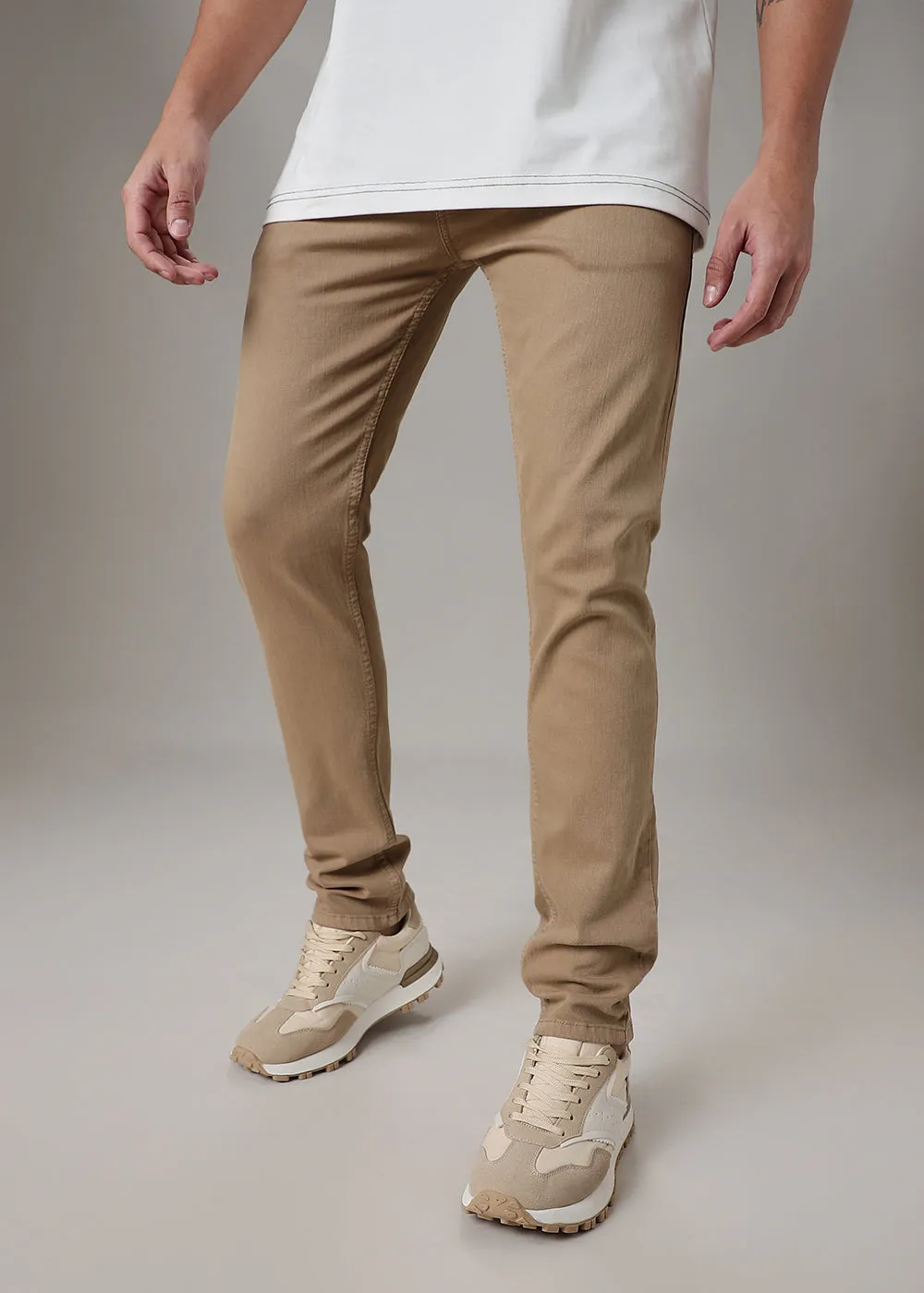 Brown Slim Fit Denim