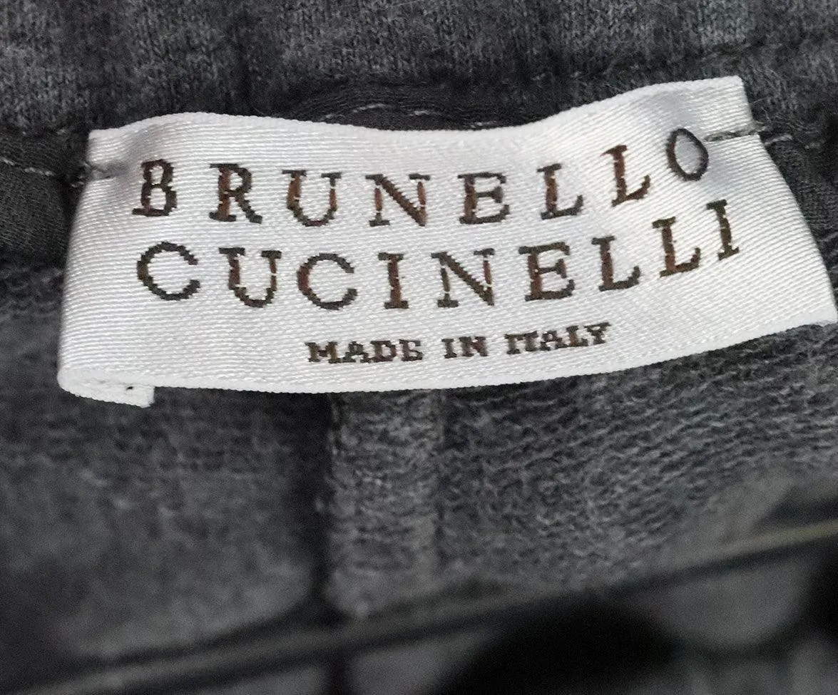 Brunello Cucinelli Grey Cotton Pants sz 12