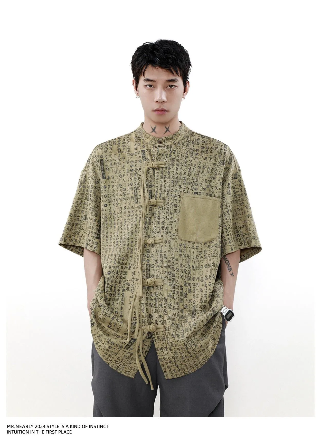 Chinese Style Full-Print Shirt