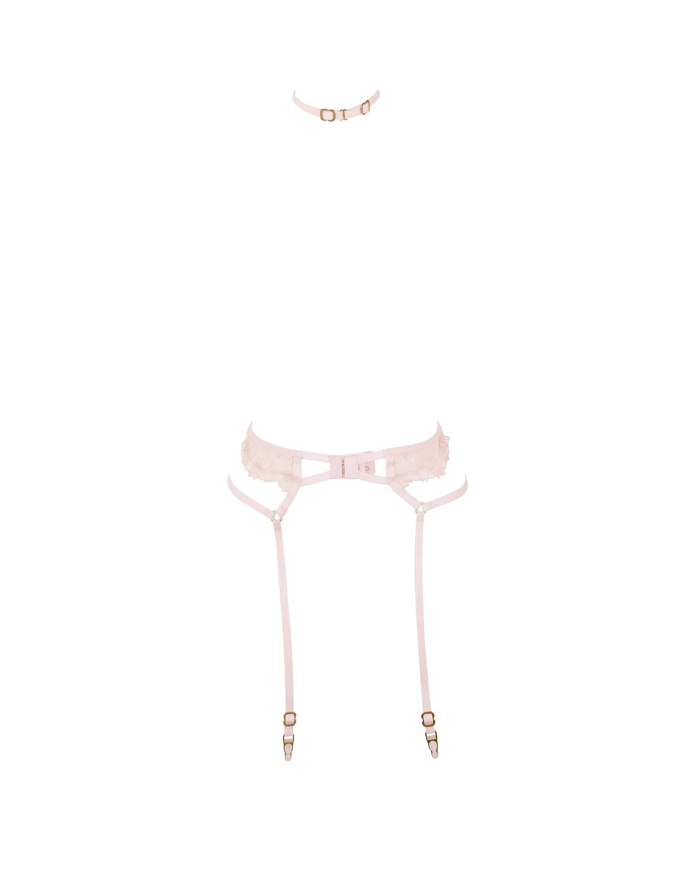 Colette Suspender Harness Pearl Pink