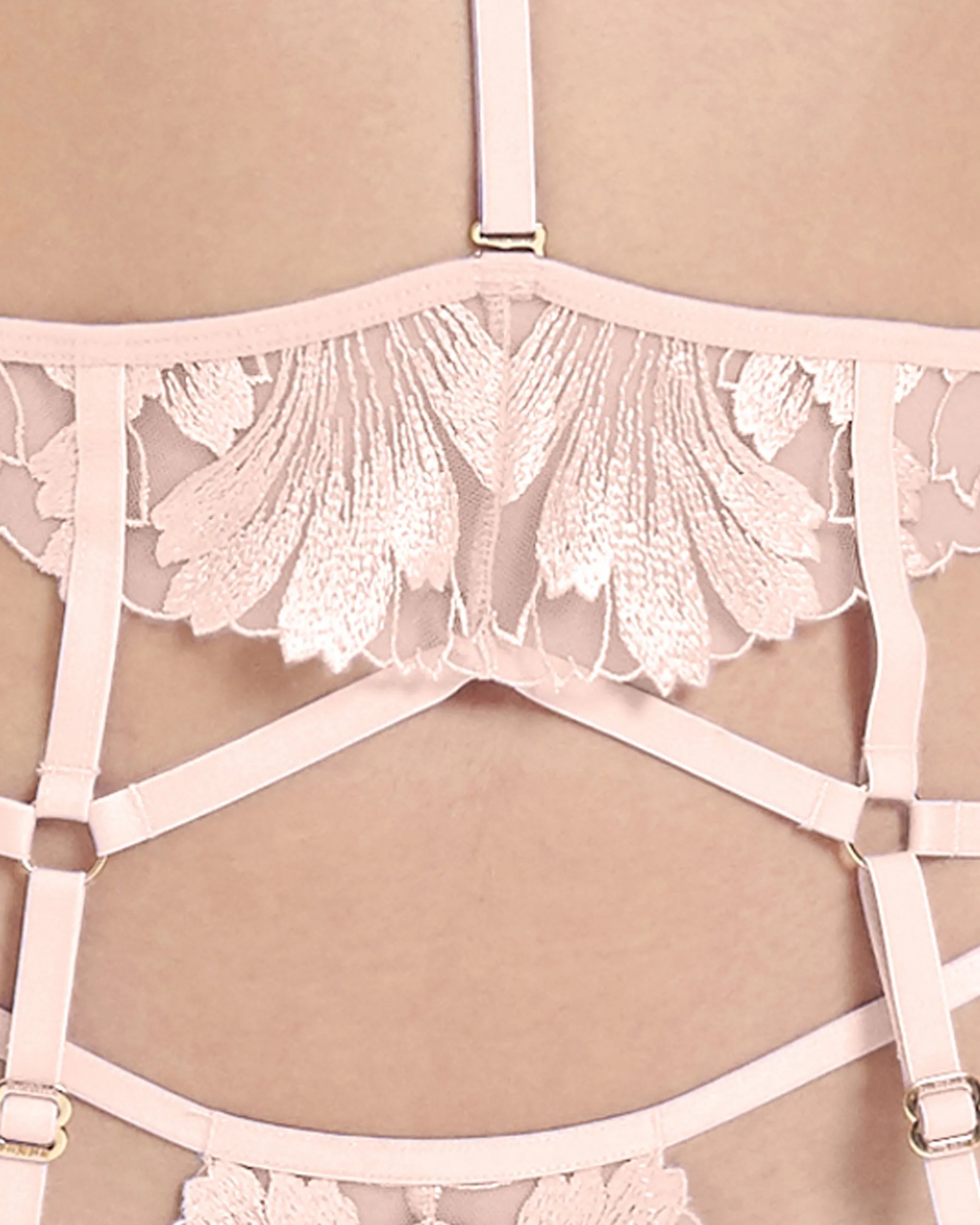 Colette Suspender Harness Pearl Pink