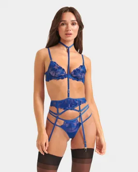 Colette Suspender Harness Surf the Web Blue