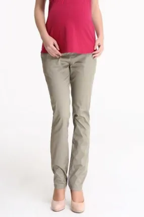 Coraline Slim Straight Maternity Pants G.Brown