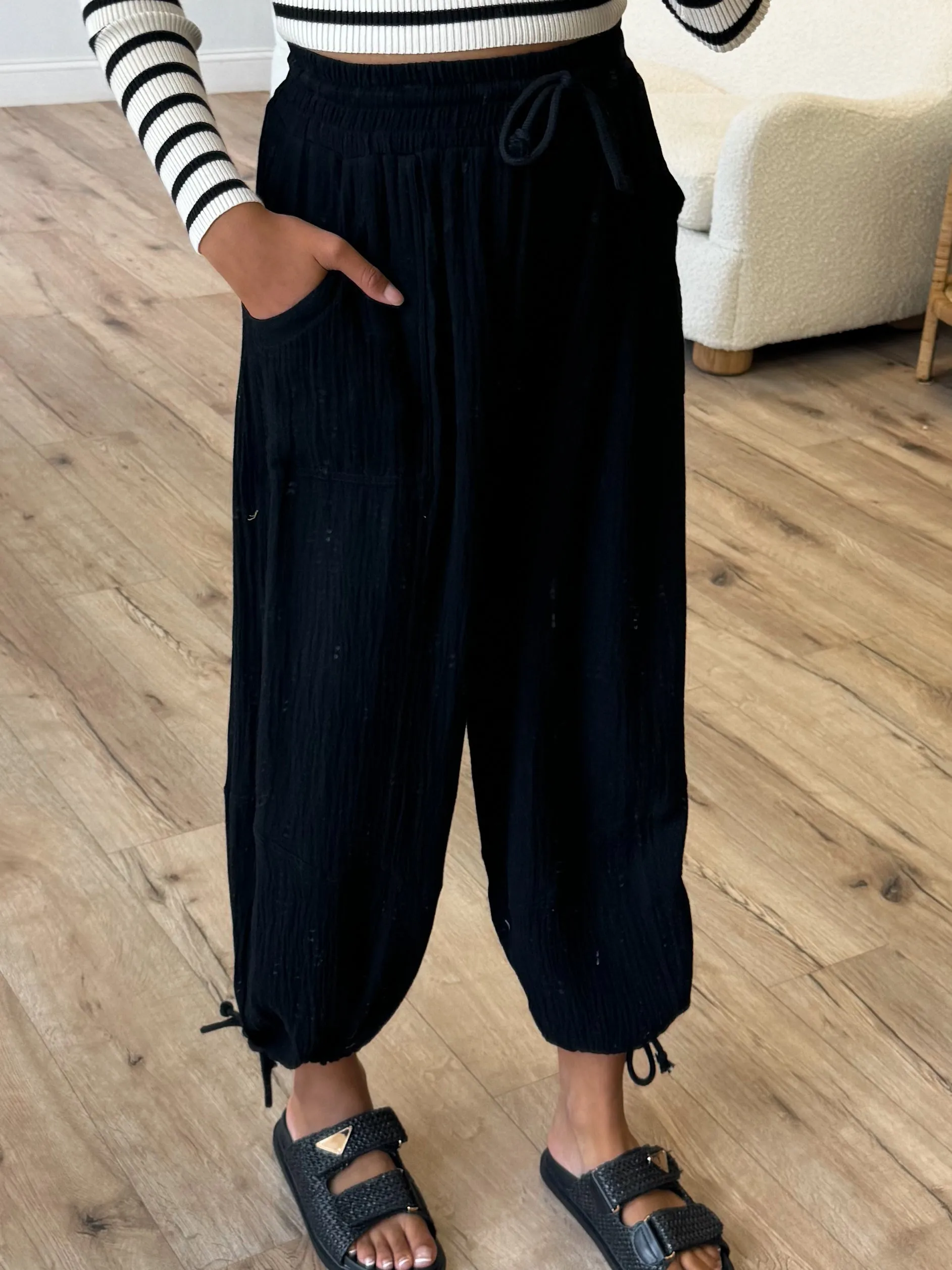 Cotton Gauze Parachute Pants | FINAL SALE