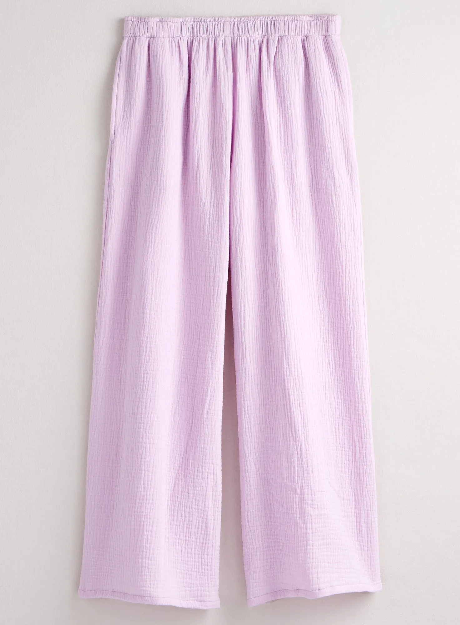 Cotton Ripple Wide-leg Pants FINAL SALE (No Returns)