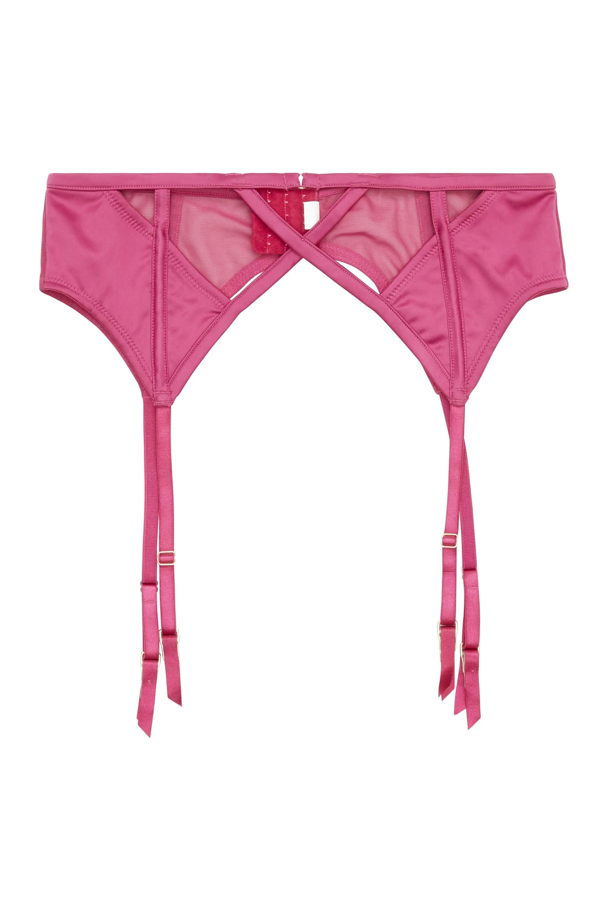 Dani Magenta Strappy Satin Suspender