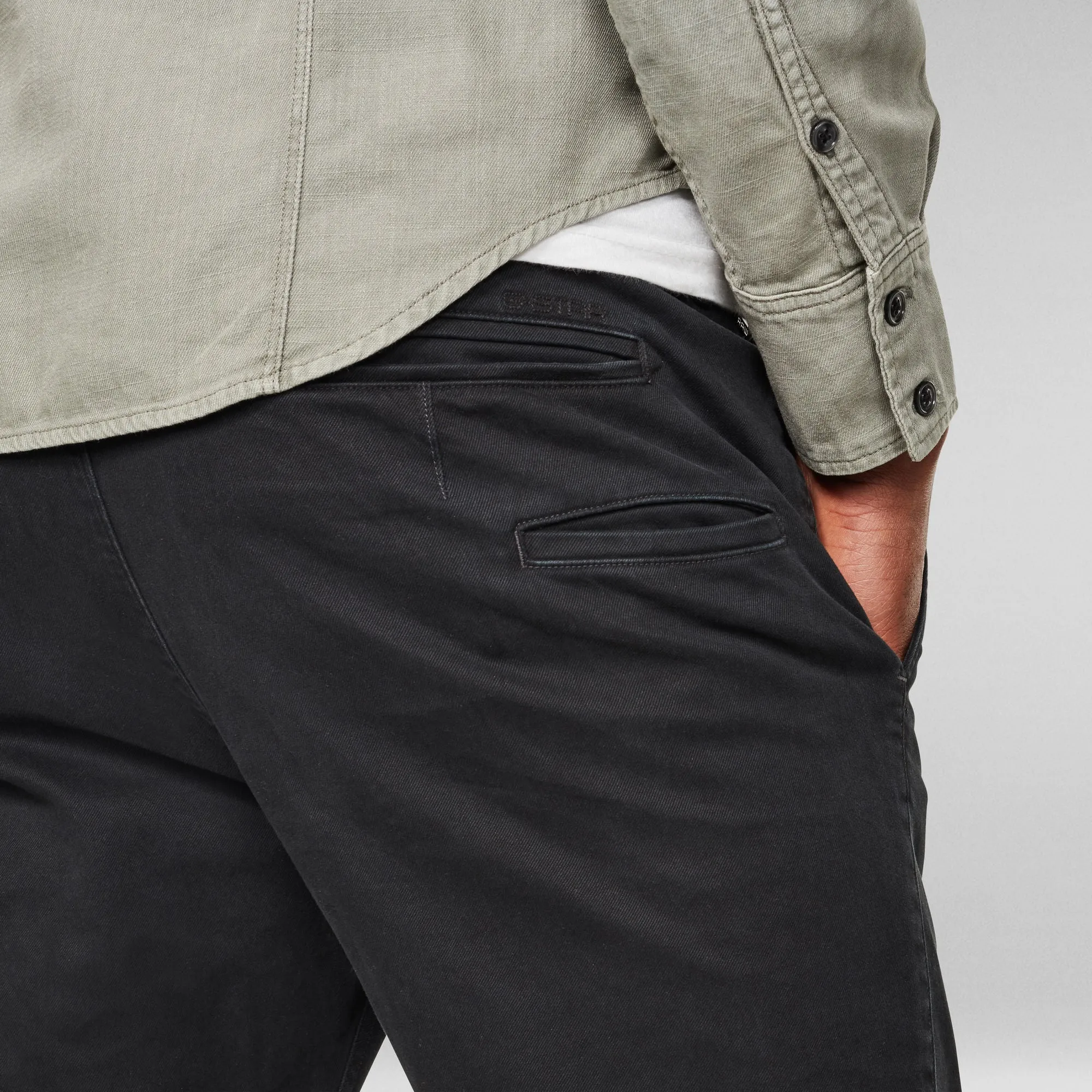 Dark Black Vetar Slim Chino Pants