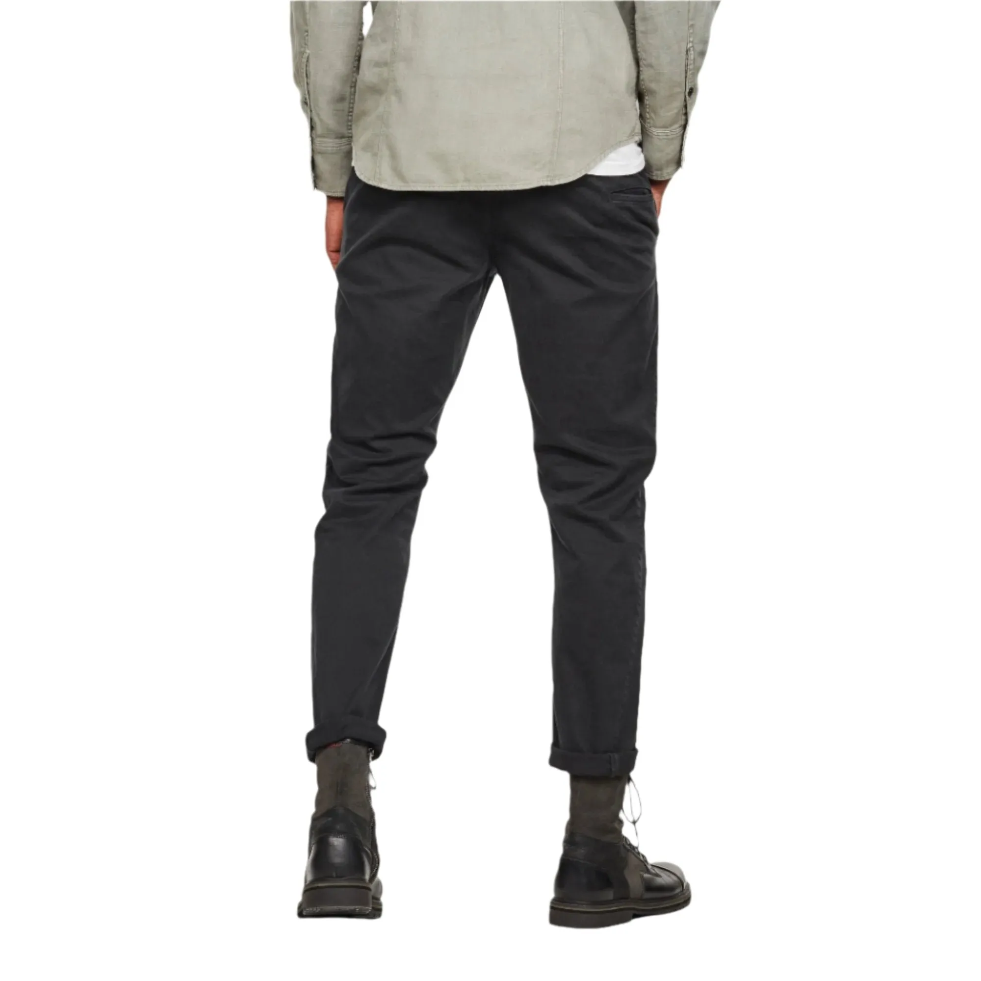 Dark Black Vetar Slim Chino Pants