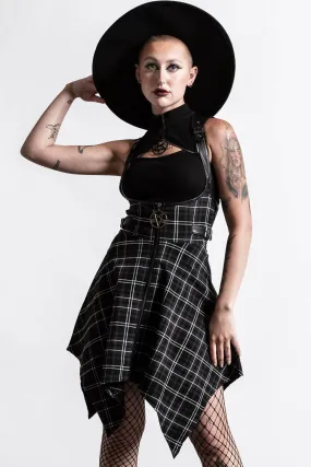 Dazed & Confused Suspender Skirt [ASH TARTAN]