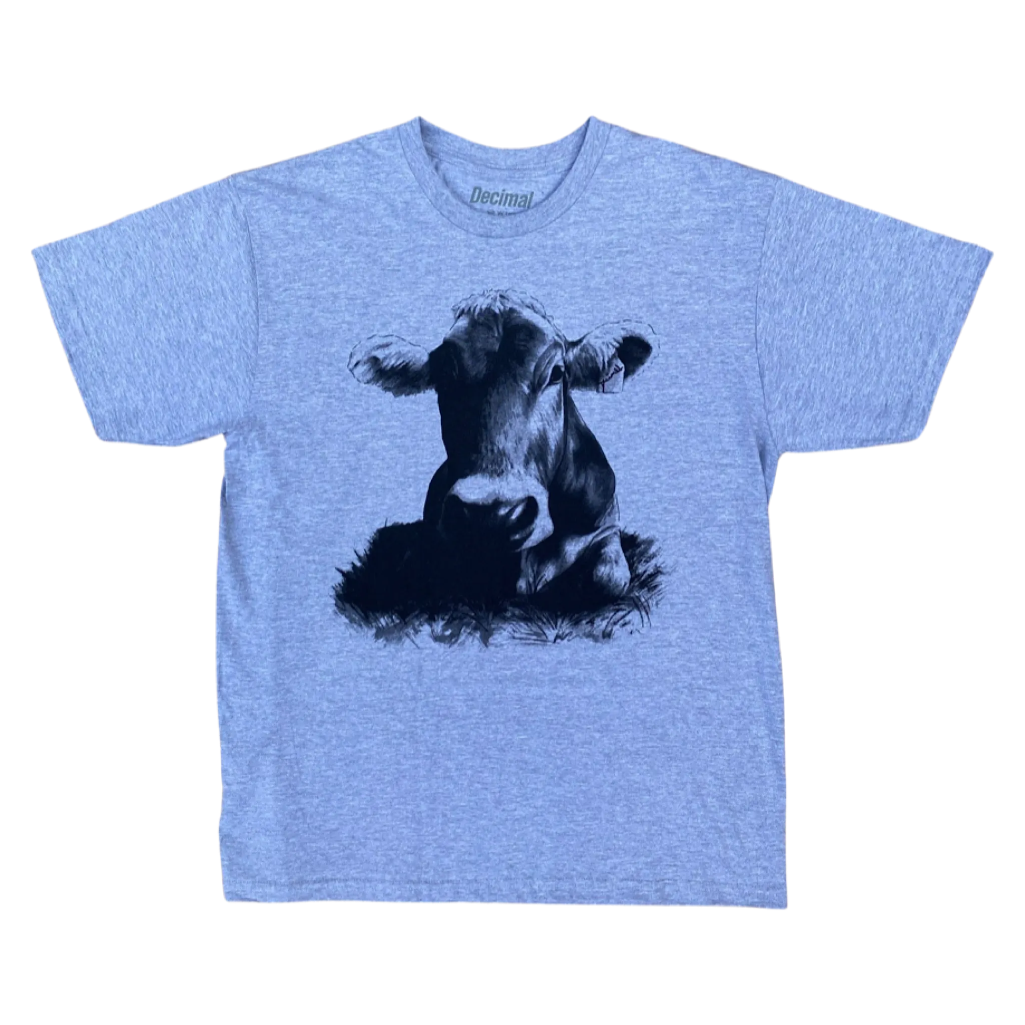 Decimal - 'Cow' T-Shirt - Sports Grey / Black