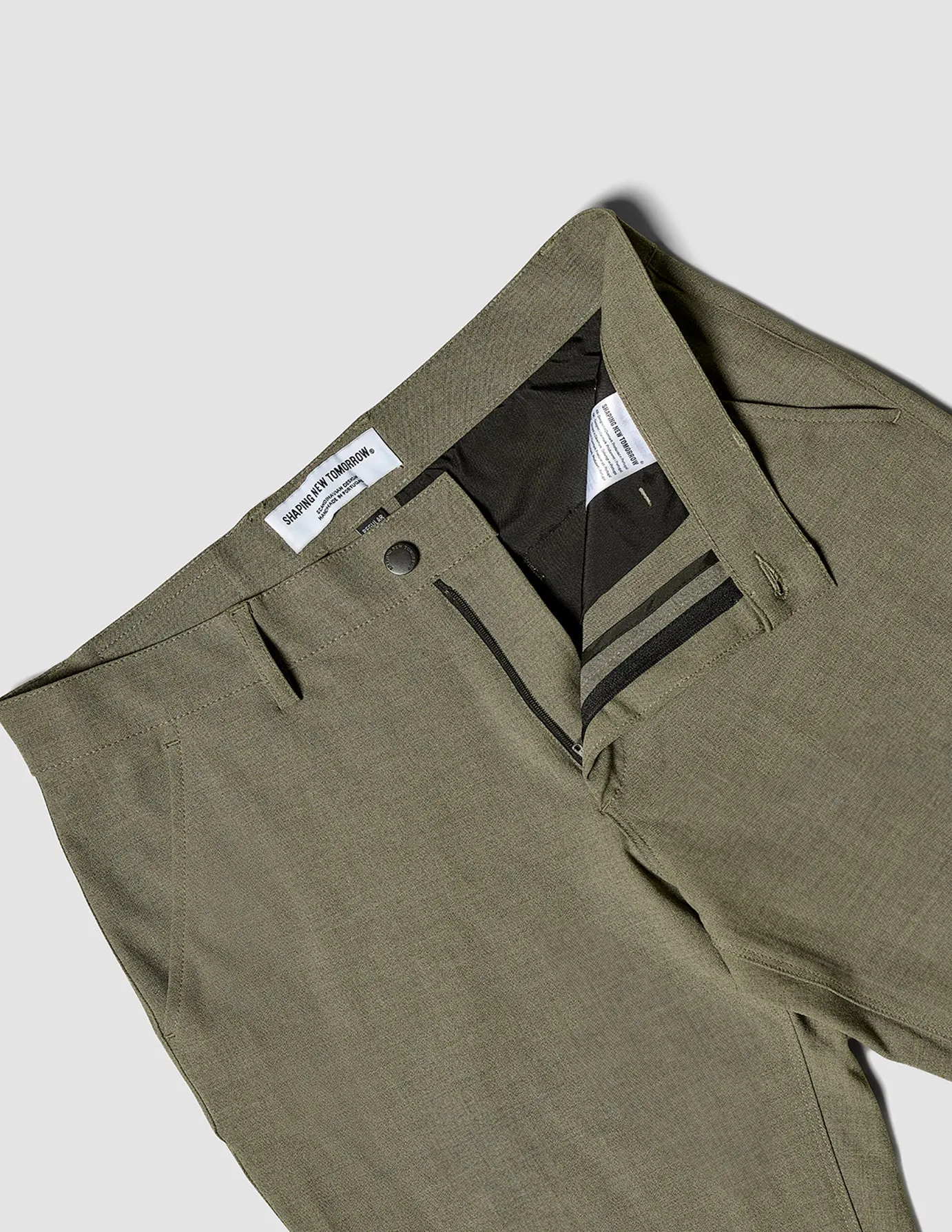 Essential Pants Slim Remote Green Melange