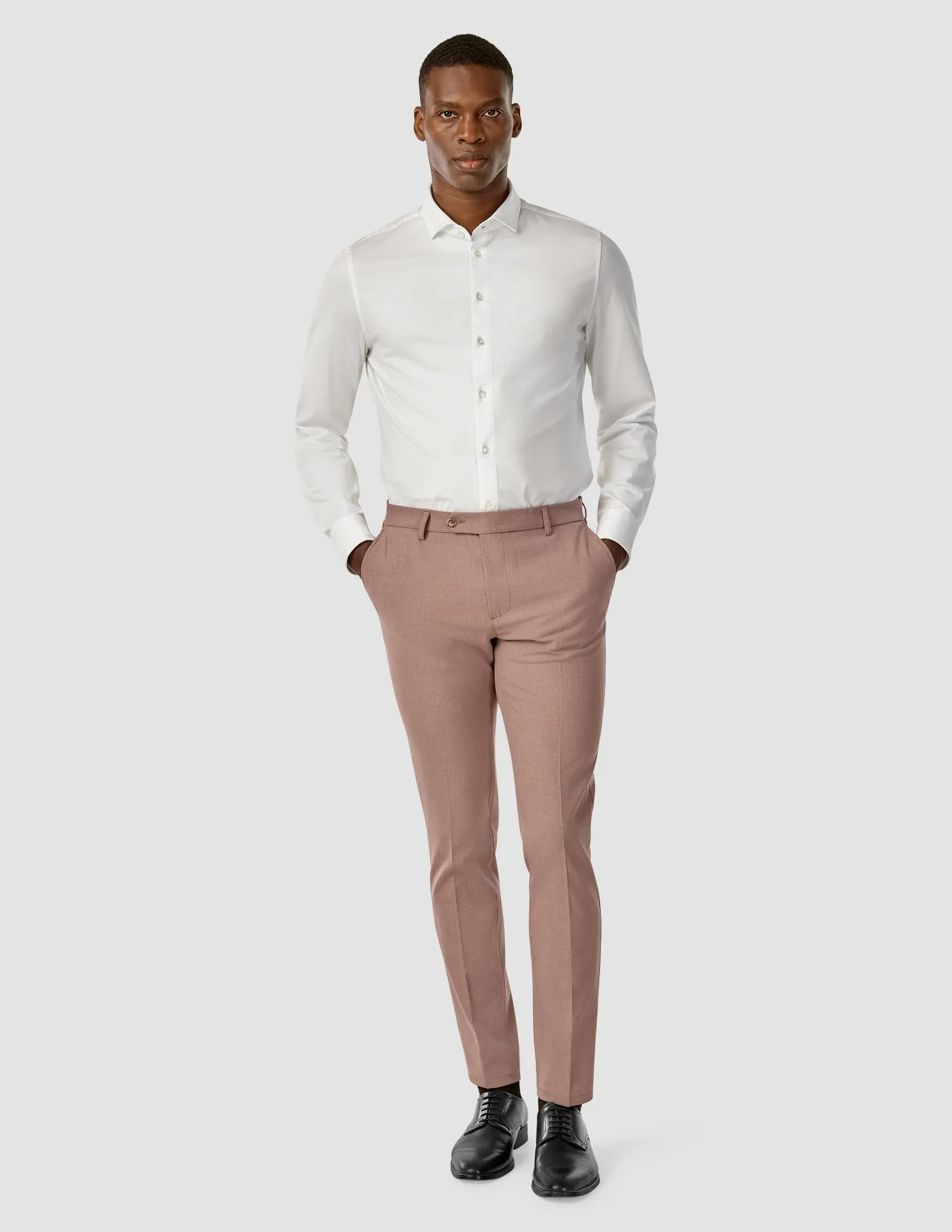 Essential Suit Pants Slim Dusty Lilac Melange