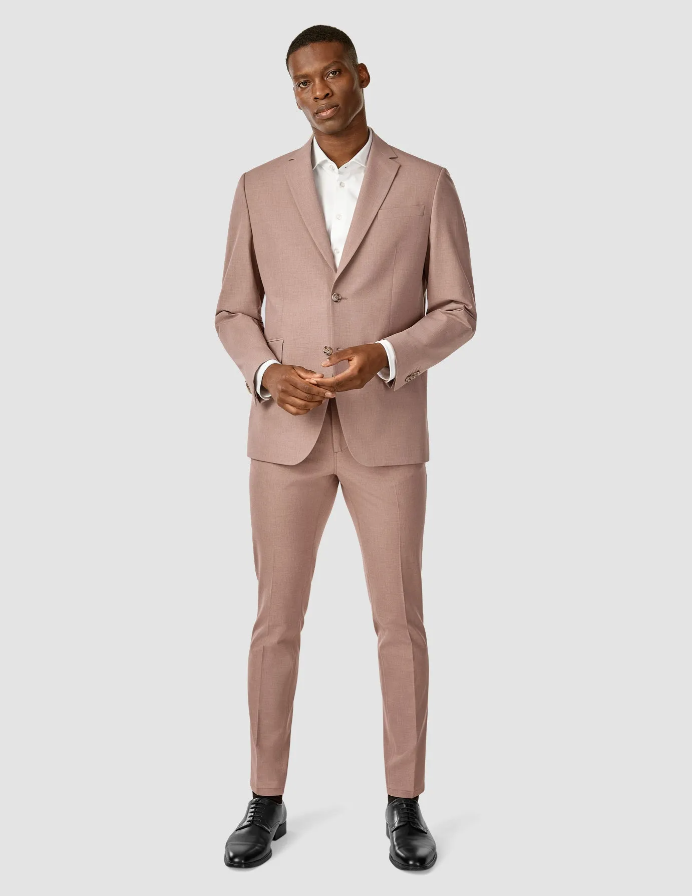 Essential Suit Pants Slim Dusty Lilac Melange