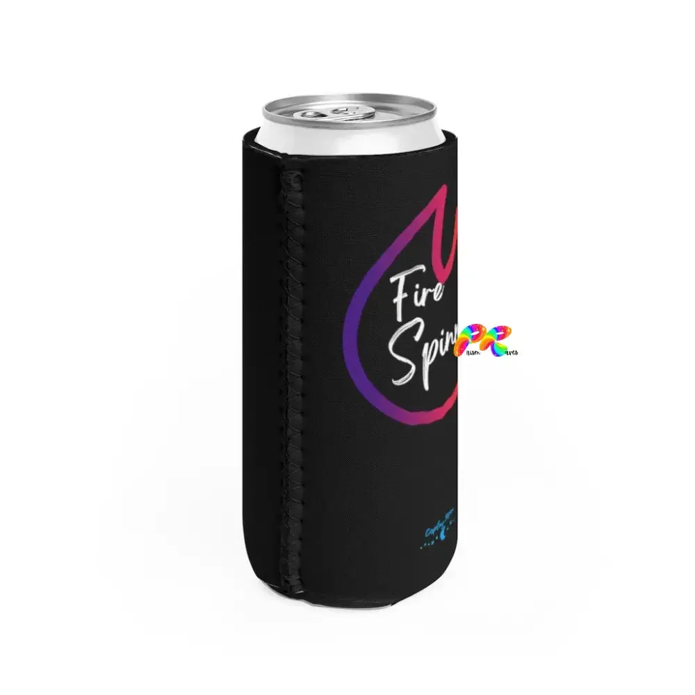 Fire Spinner Slim Can Cooler