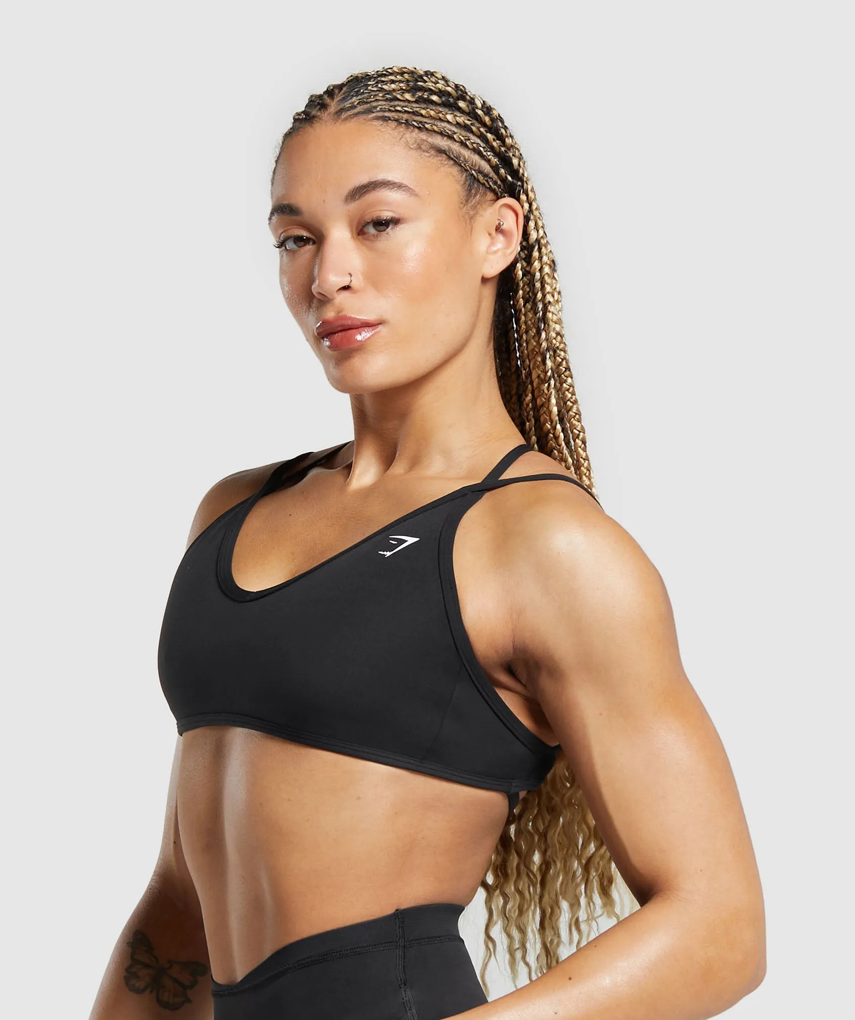 Gymshark Back Gains Sports Bra - Black