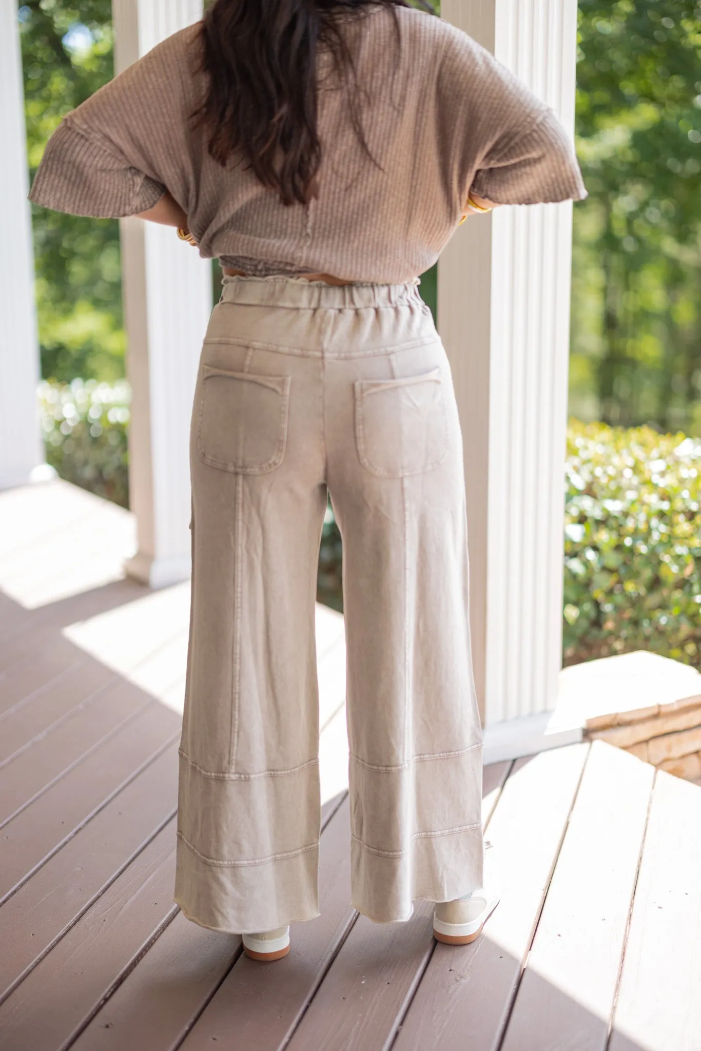 Happy Place Taupe Knit Pants