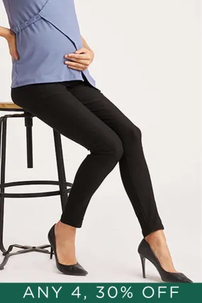 Irene Slim Skinny Super Stretch Maternity Pants Black