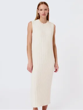 Knitted Organic Cotton Ribbed Sleeveless Dress | Multiple Colours