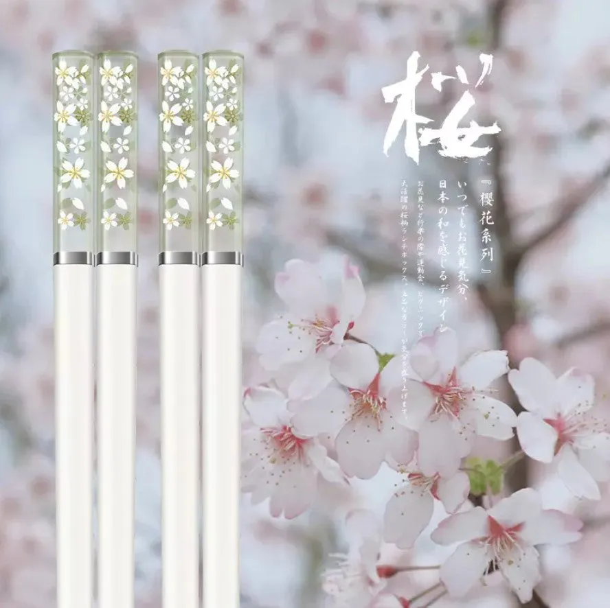 Korean Cherry Blossom Translucent Chopsticks