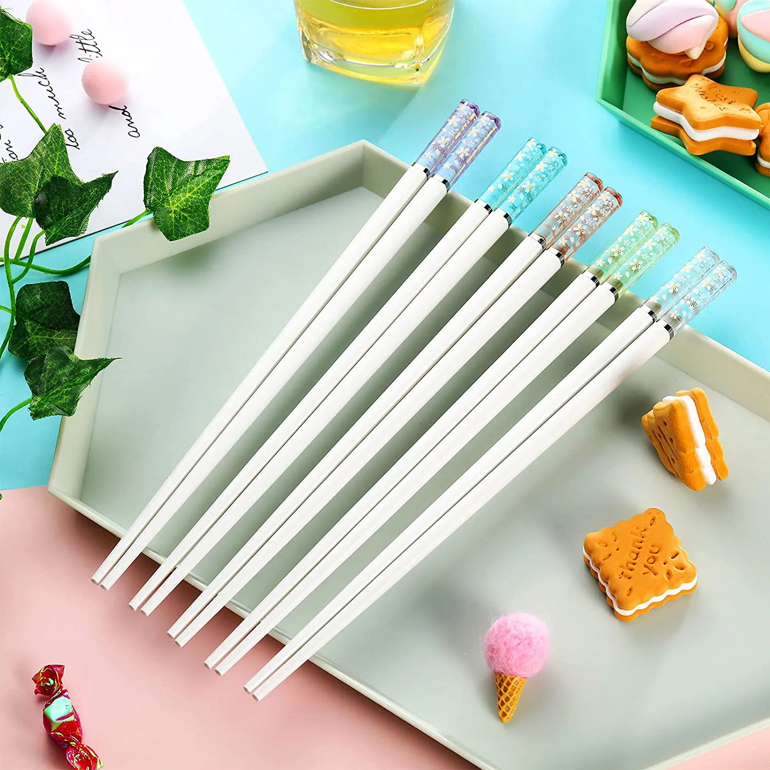 Korean Cherry Blossom Translucent Chopsticks