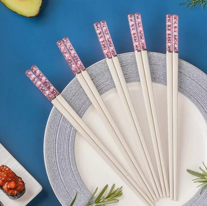 Korean Cherry Blossom Translucent Chopsticks