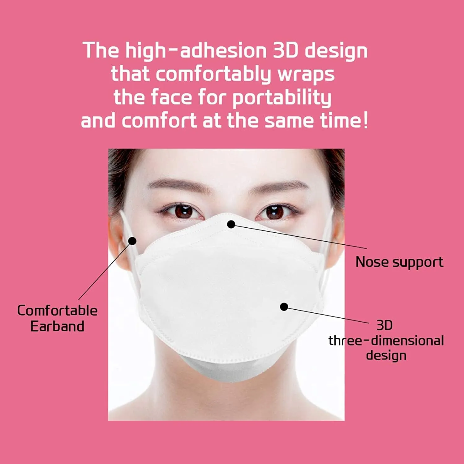 Korean Clean Yes KF-AD 3 Layers Disposable Face Masks - 50 Pcs