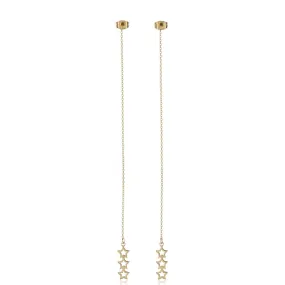 Korean-Style 3 Star Drop Earrings