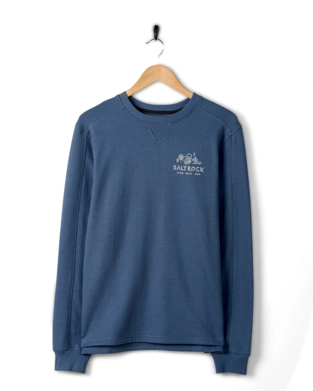 Last Stop Motel - Recycled Mens Sweatshirt - Blue