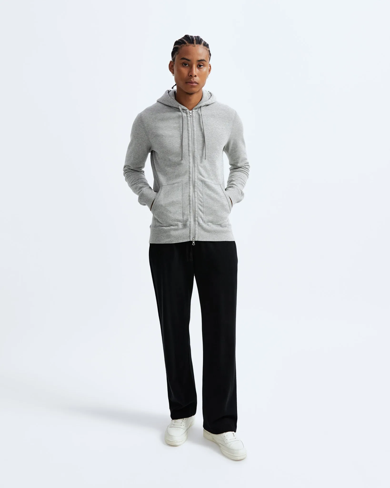 Lightweight Terry Slim Zip Hoodie